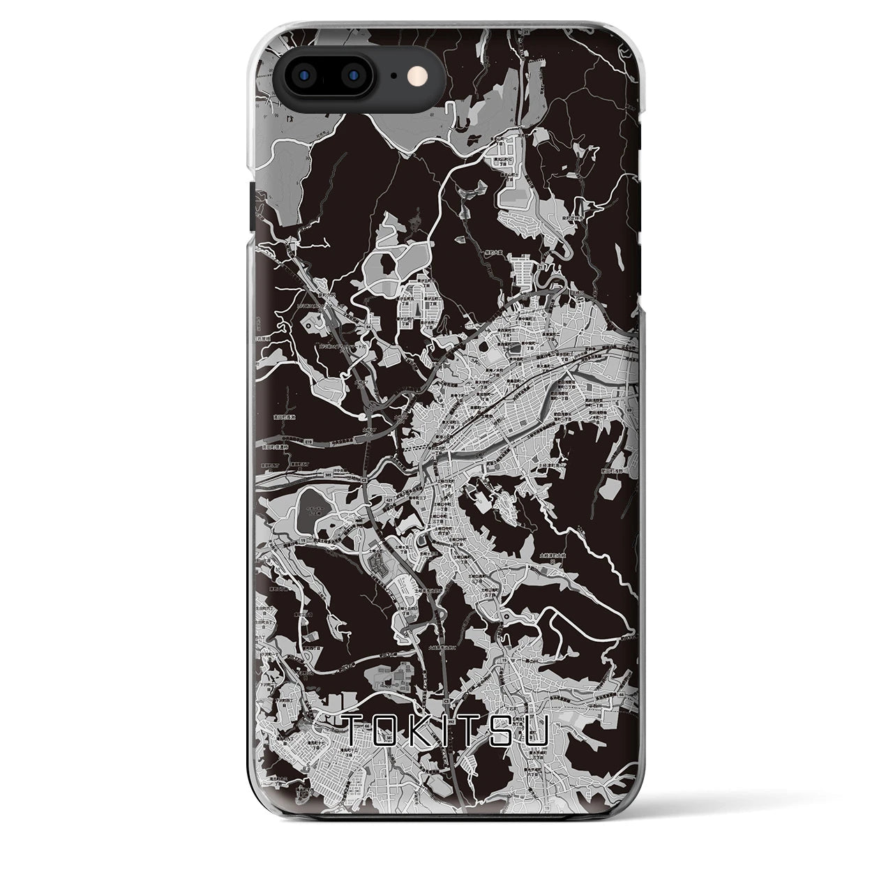 【土岐津(岐阜県)】地図柄iPhoneケース(クリアタイプ)