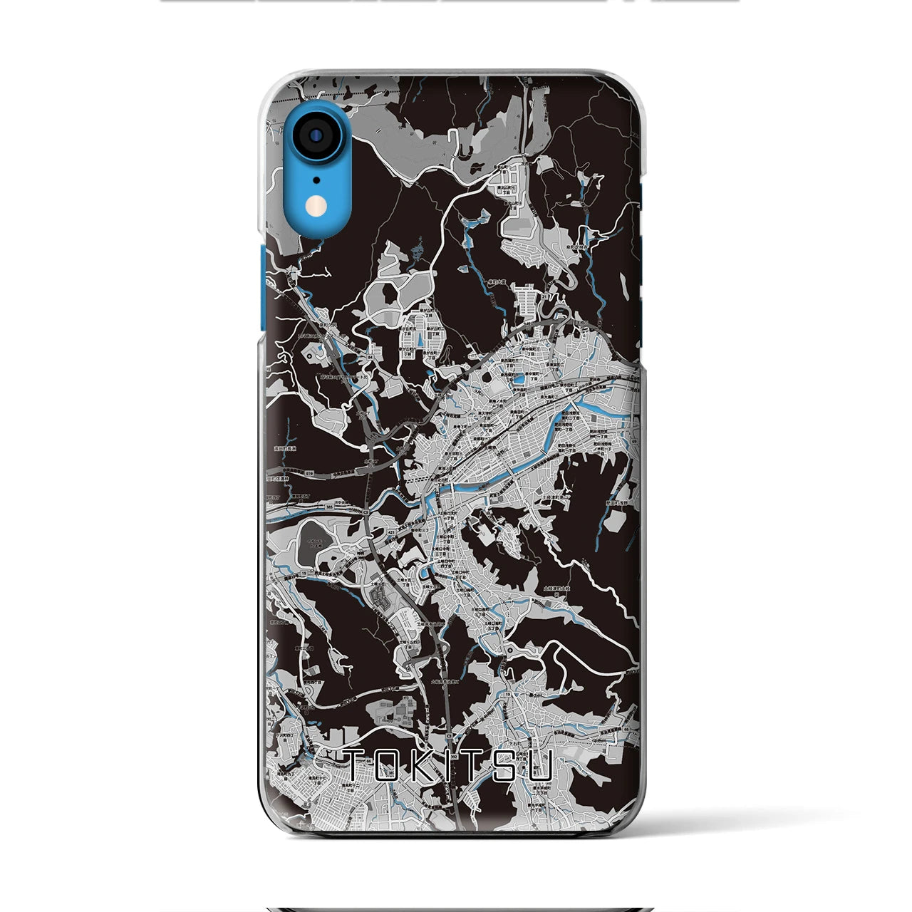 【土岐津(岐阜県)】地図柄iPhoneケース(クリアタイプ)