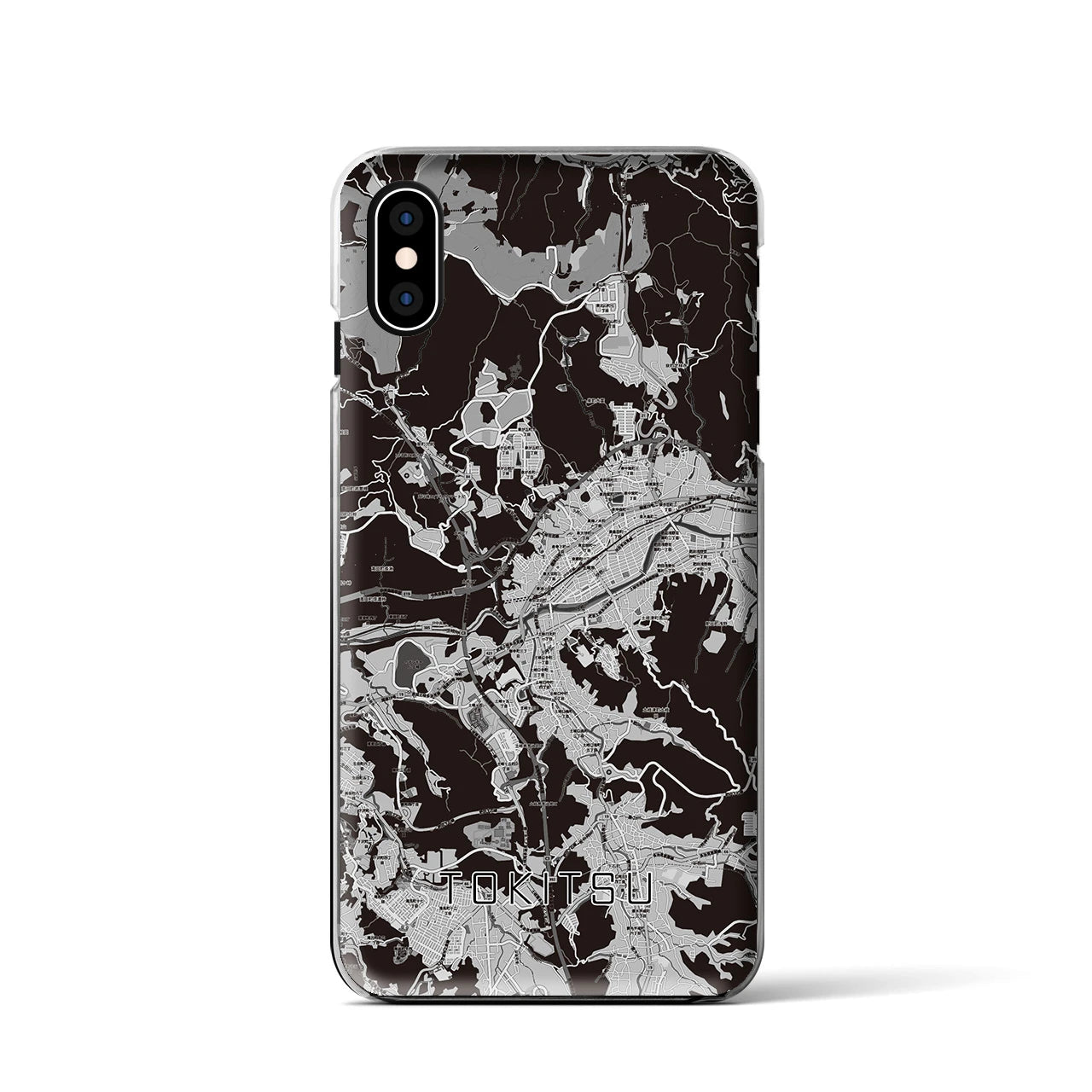 【土岐津(岐阜県)】地図柄iPhoneケース(クリアタイプ)