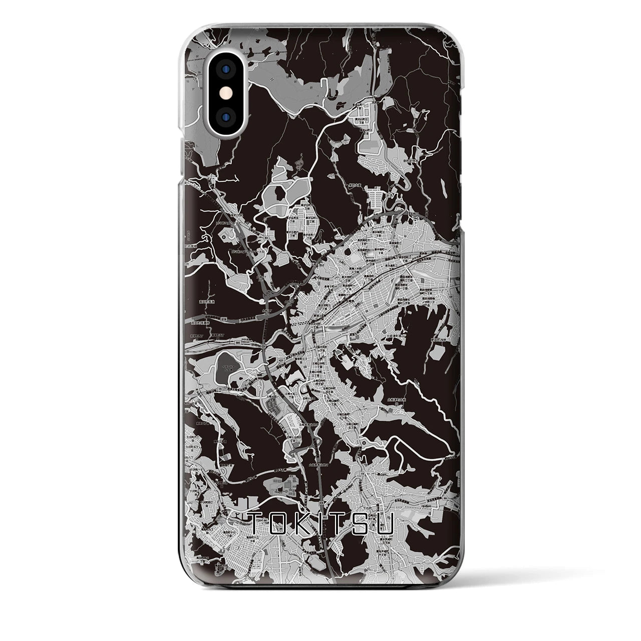 【土岐津(岐阜県)】地図柄iPhoneケース(クリアタイプ)