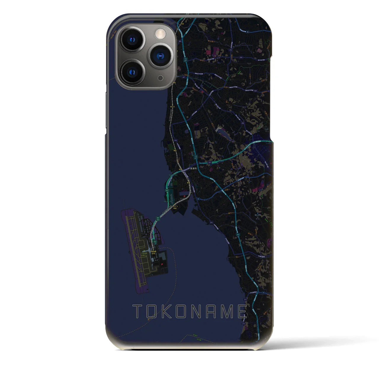 【常滑(愛知県)】地図柄iPhoneケース(バックカバータイプ)
