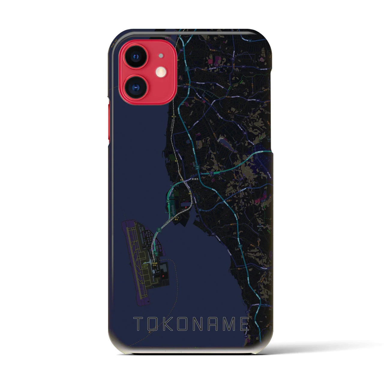 【常滑(愛知県)】地図柄iPhoneケース(バックカバータイプ)