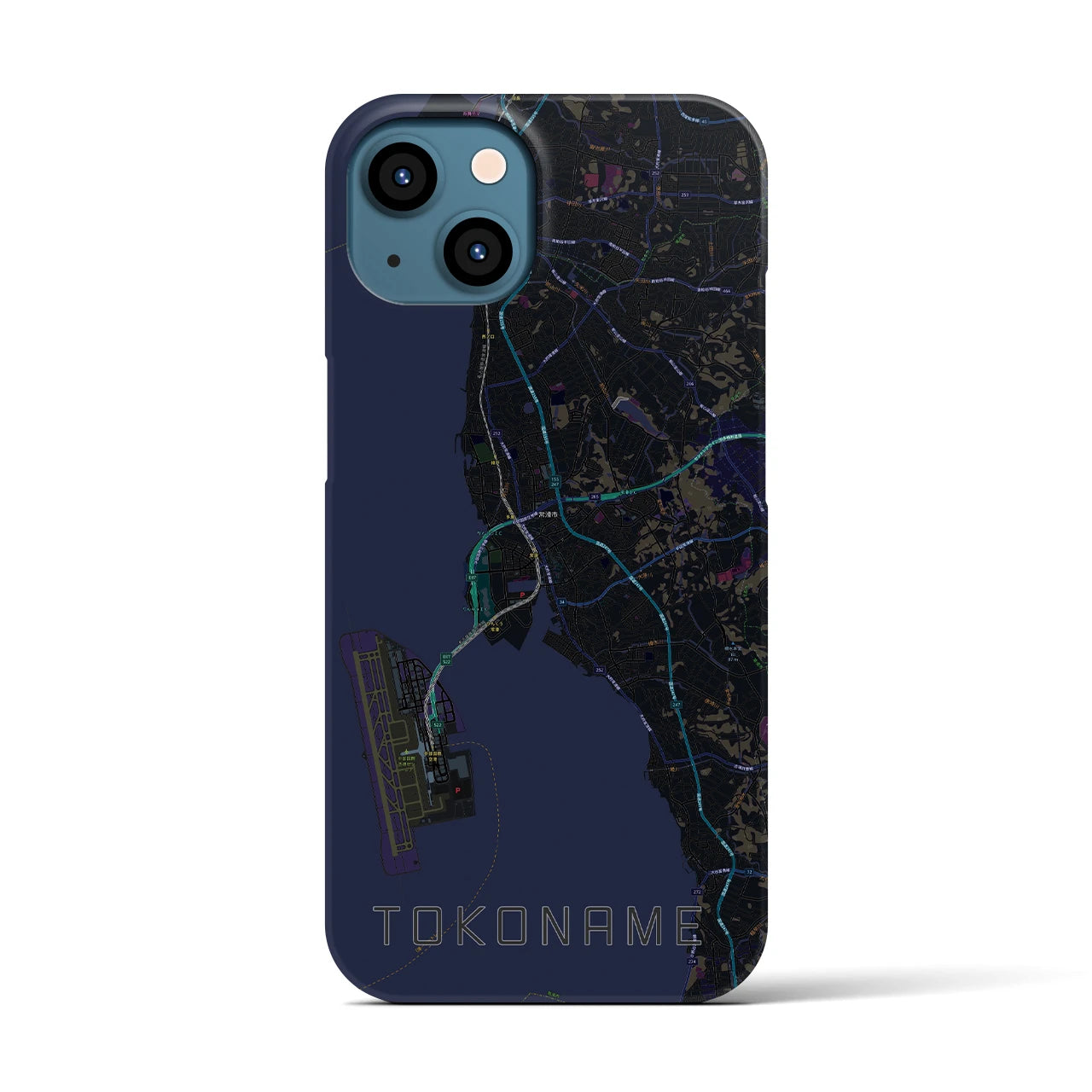 【常滑(愛知県)】地図柄iPhoneケース(バックカバータイプ)