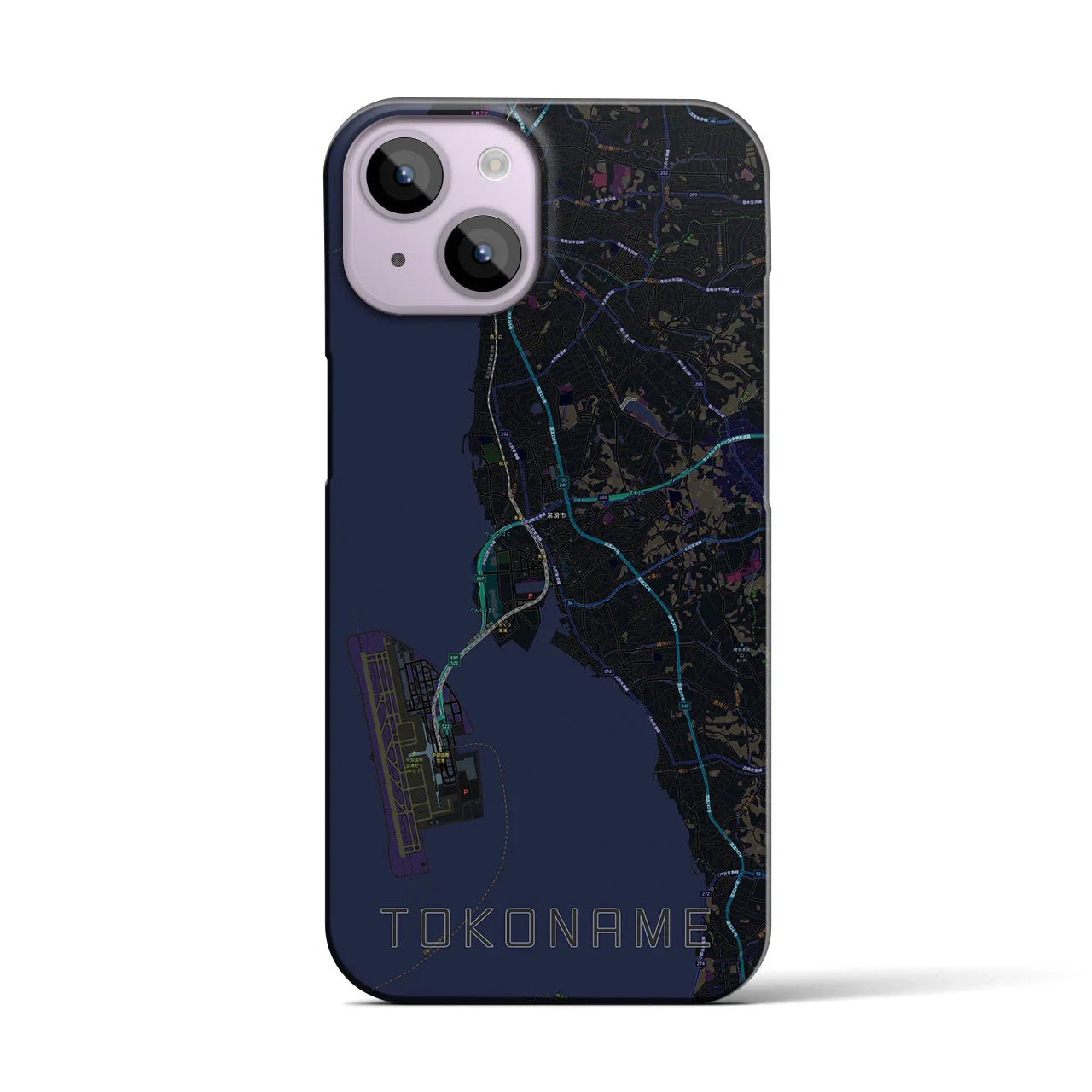 【常滑(愛知県)】地図柄iPhoneケース(バックカバータイプ)
