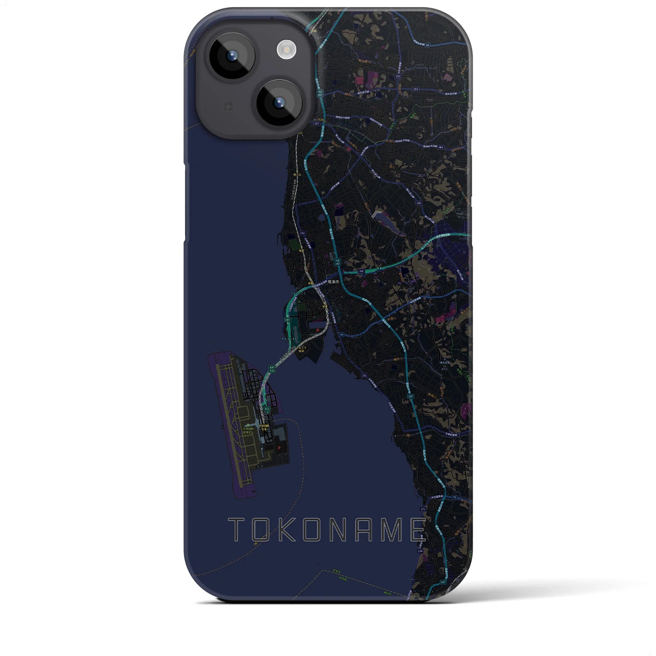 【常滑(愛知県)】地図柄iPhoneケース(バックカバータイプ)