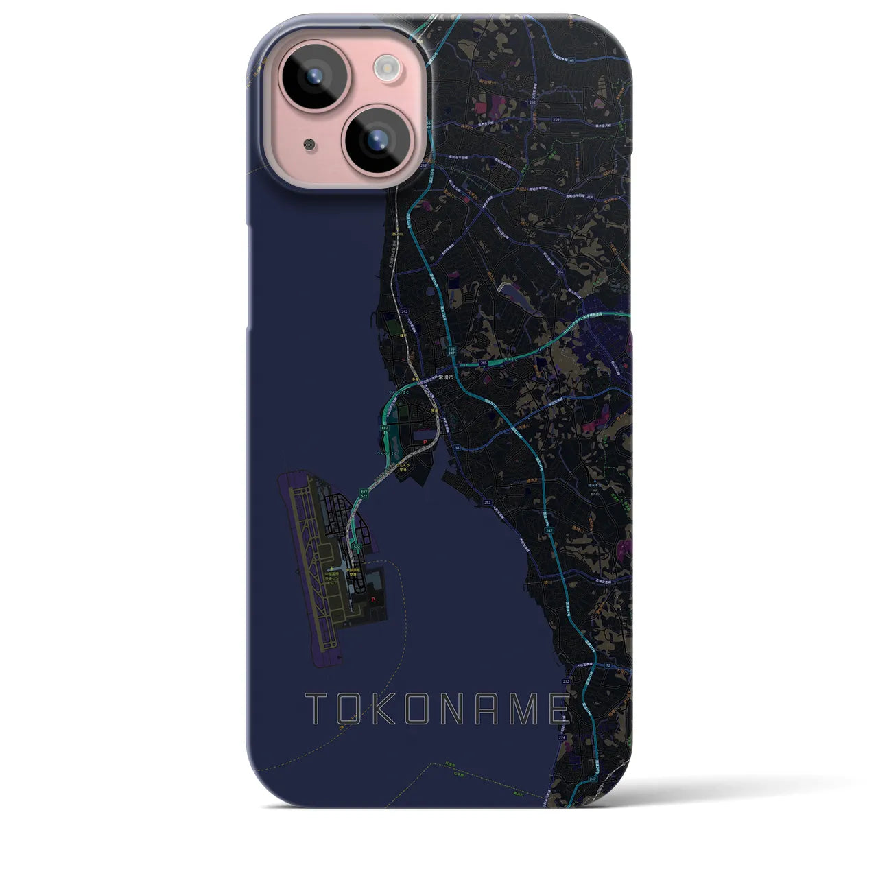 【常滑(愛知県)】地図柄iPhoneケース(バックカバータイプ)