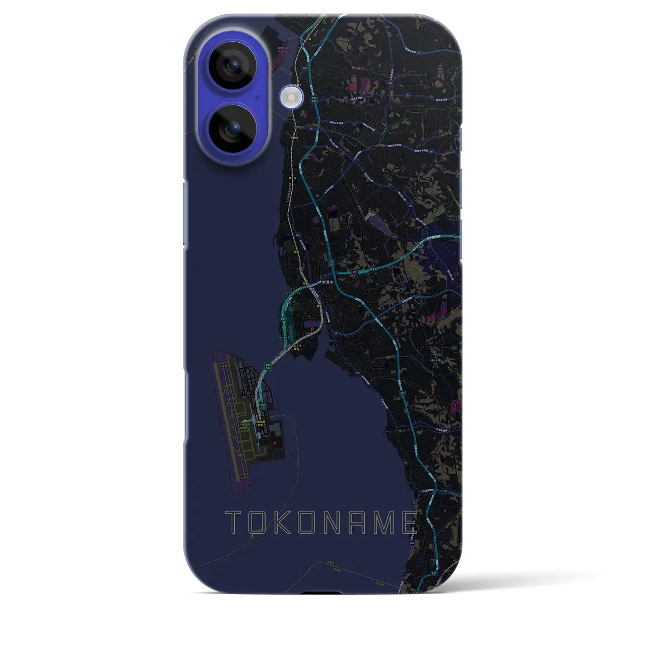 【常滑(愛知県)】地図柄iPhoneケース(バックカバータイプ)