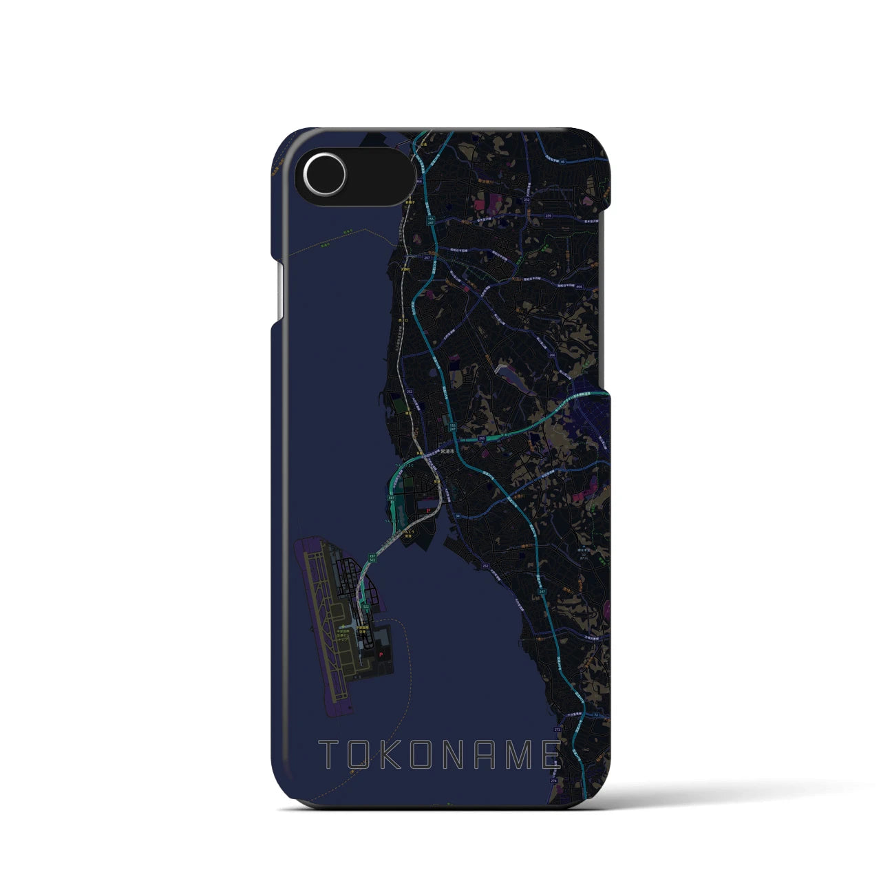 【常滑(愛知県)】地図柄iPhoneケース(バックカバータイプ)