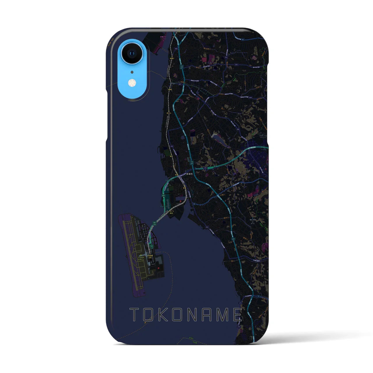 【常滑(愛知県)】地図柄iPhoneケース(バックカバータイプ)