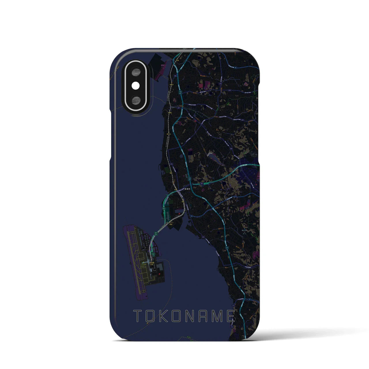 【常滑(愛知県)】地図柄iPhoneケース(バックカバータイプ)