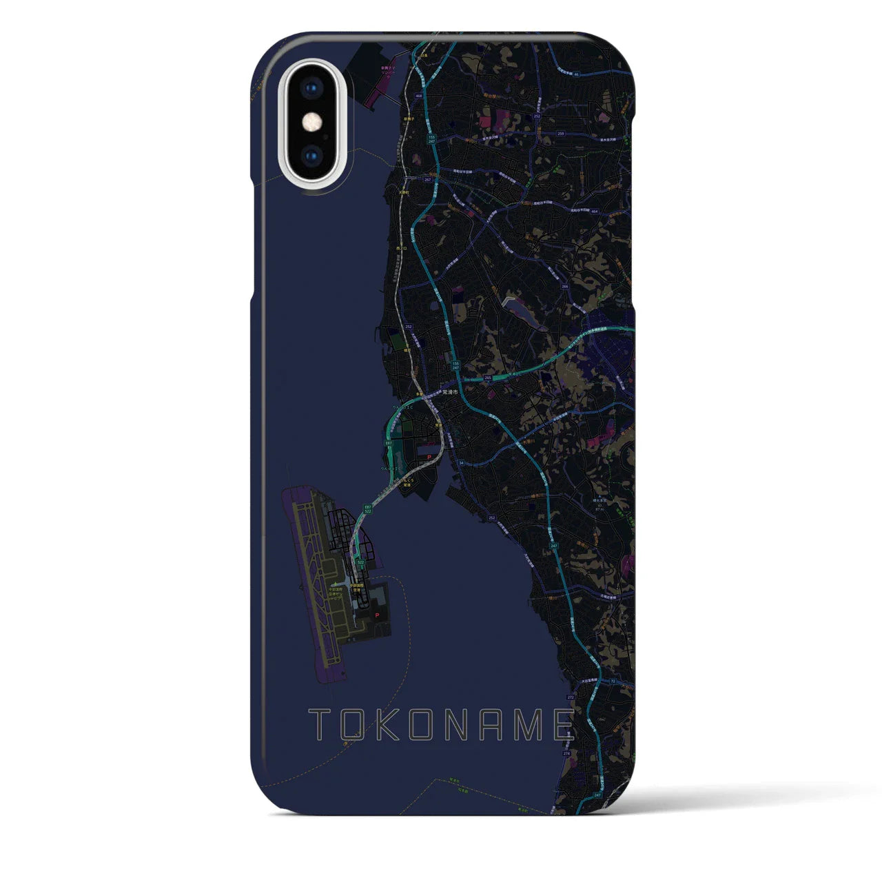 【常滑(愛知県)】地図柄iPhoneケース(バックカバータイプ)