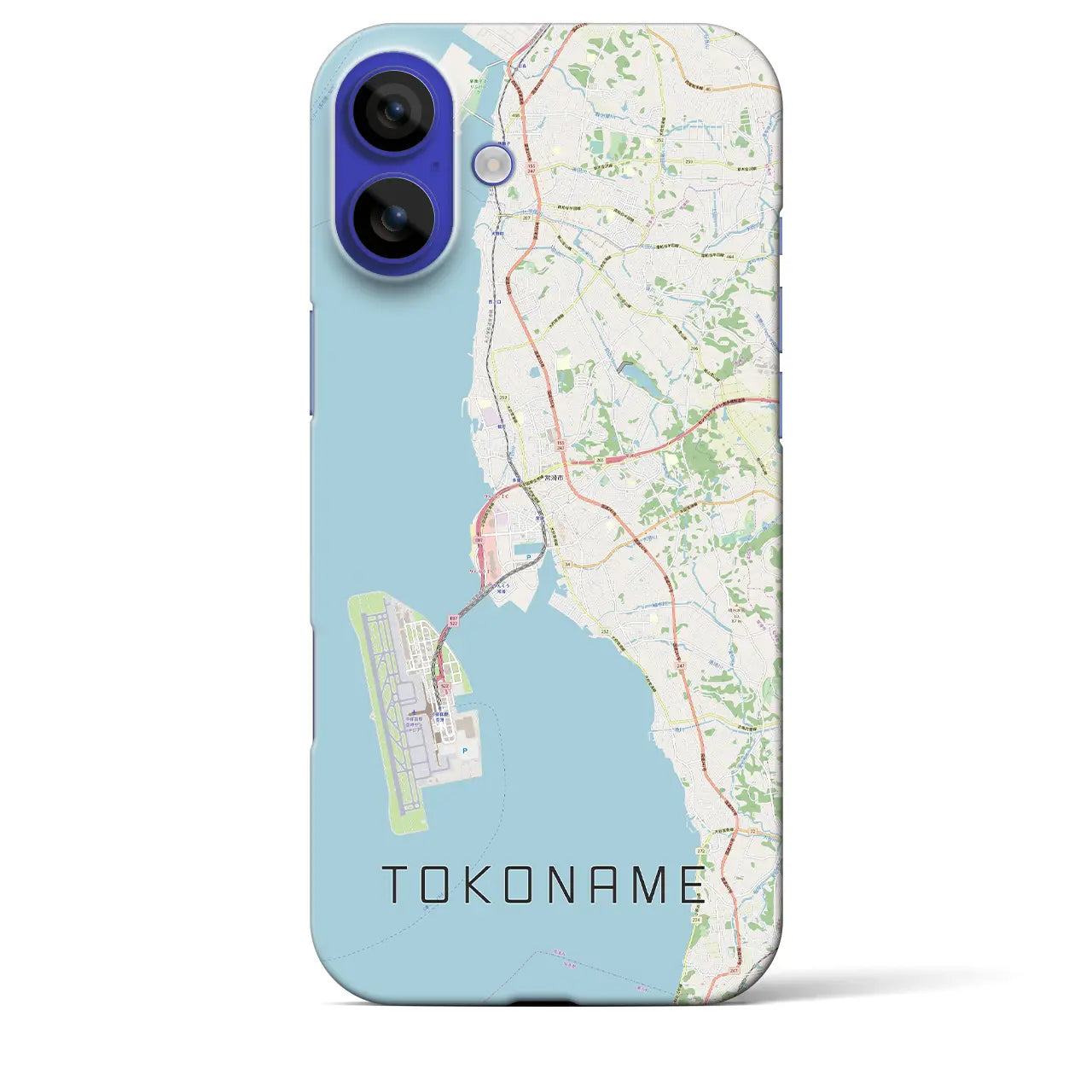 【常滑(愛知県)】地図柄iPhoneケース(バックカバータイプ)ナチュラル・iPhone 16 Pro Max 用