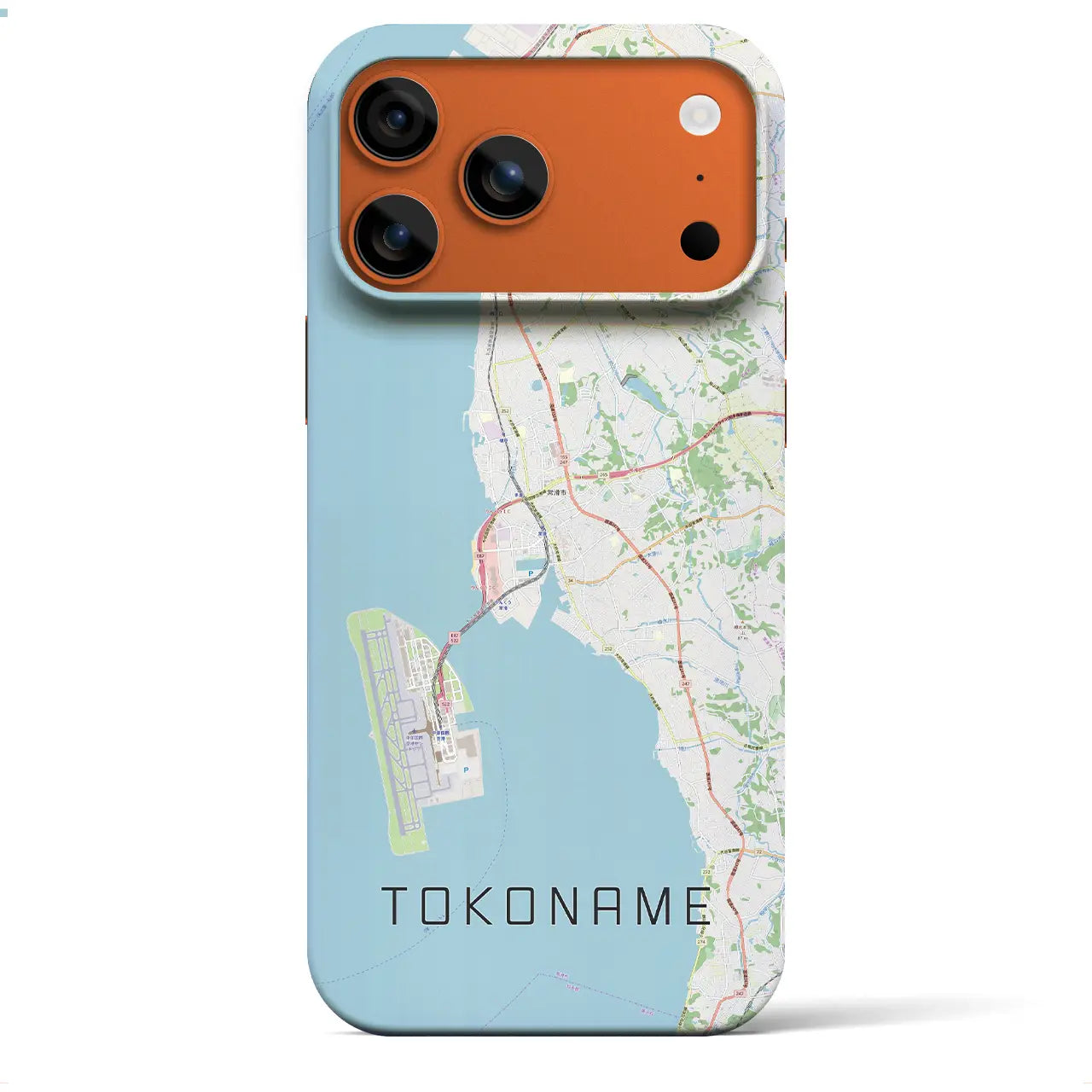 【常滑(愛知県)】地図柄iPhoneケース(バックカバータイプ)ブラック・iPhone 17 Pro Max 用