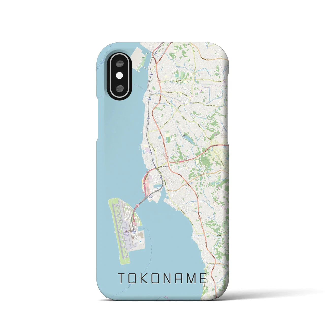 【常滑(愛知県)】地図柄iPhoneケース(バックカバータイプ)