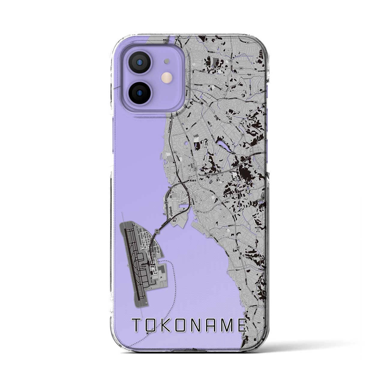 【常滑(愛知県)】地図柄iPhoneケース(クリアタイプ)