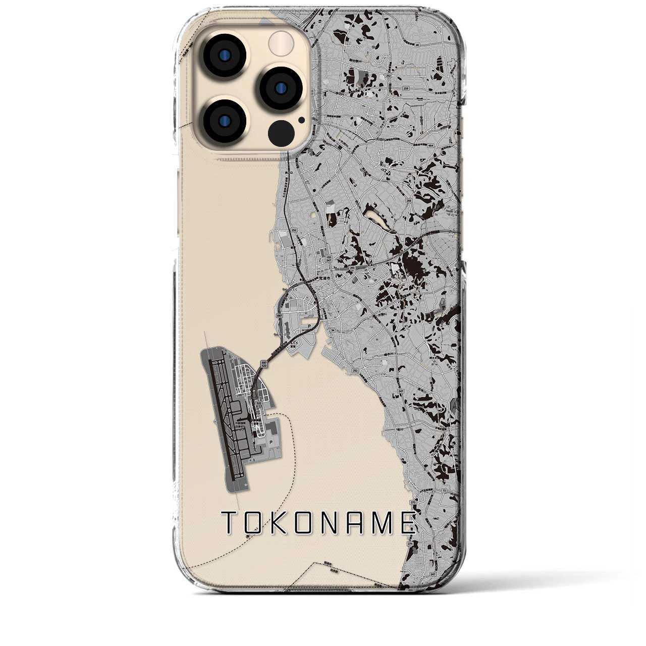 【常滑(愛知県)】地図柄iPhoneケース(クリアタイプ)