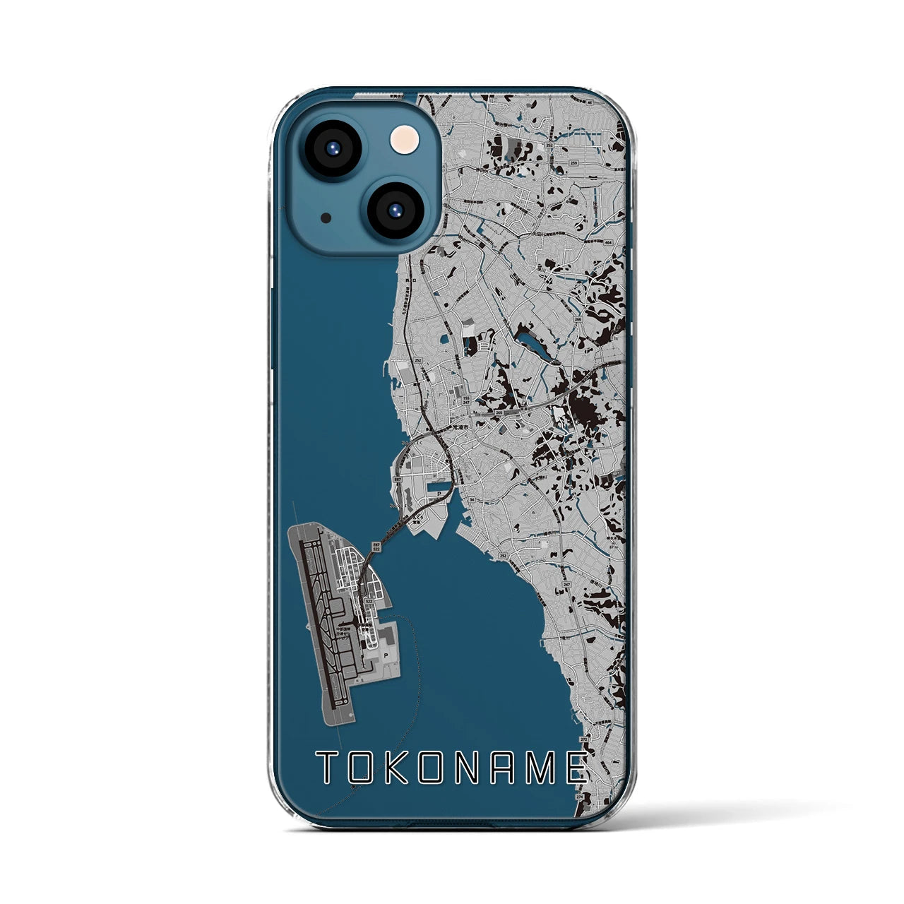 【常滑(愛知県)】地図柄iPhoneケース(クリアタイプ)