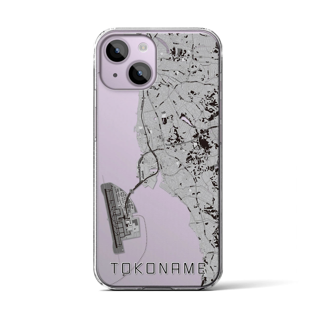 【常滑(愛知県)】地図柄iPhoneケース(クリアタイプ)