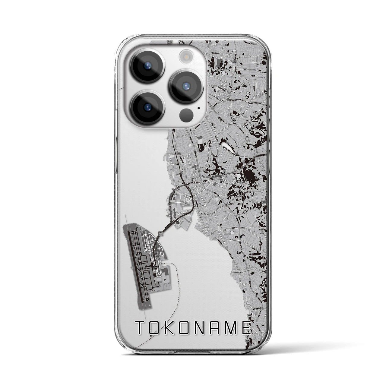 【常滑(愛知県)】地図柄iPhoneケース(クリアタイプ)