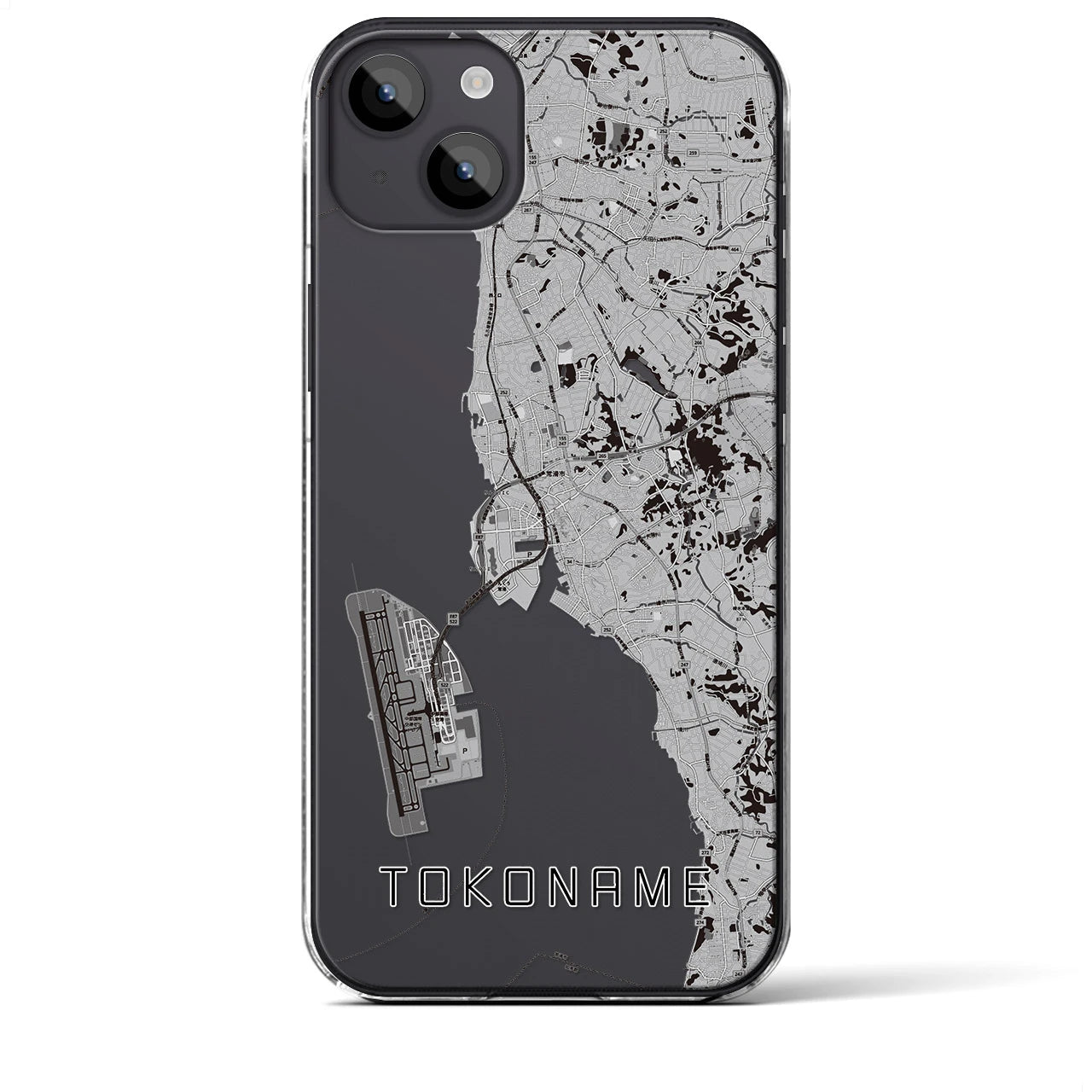 【常滑(愛知県)】地図柄iPhoneケース(クリアタイプ)