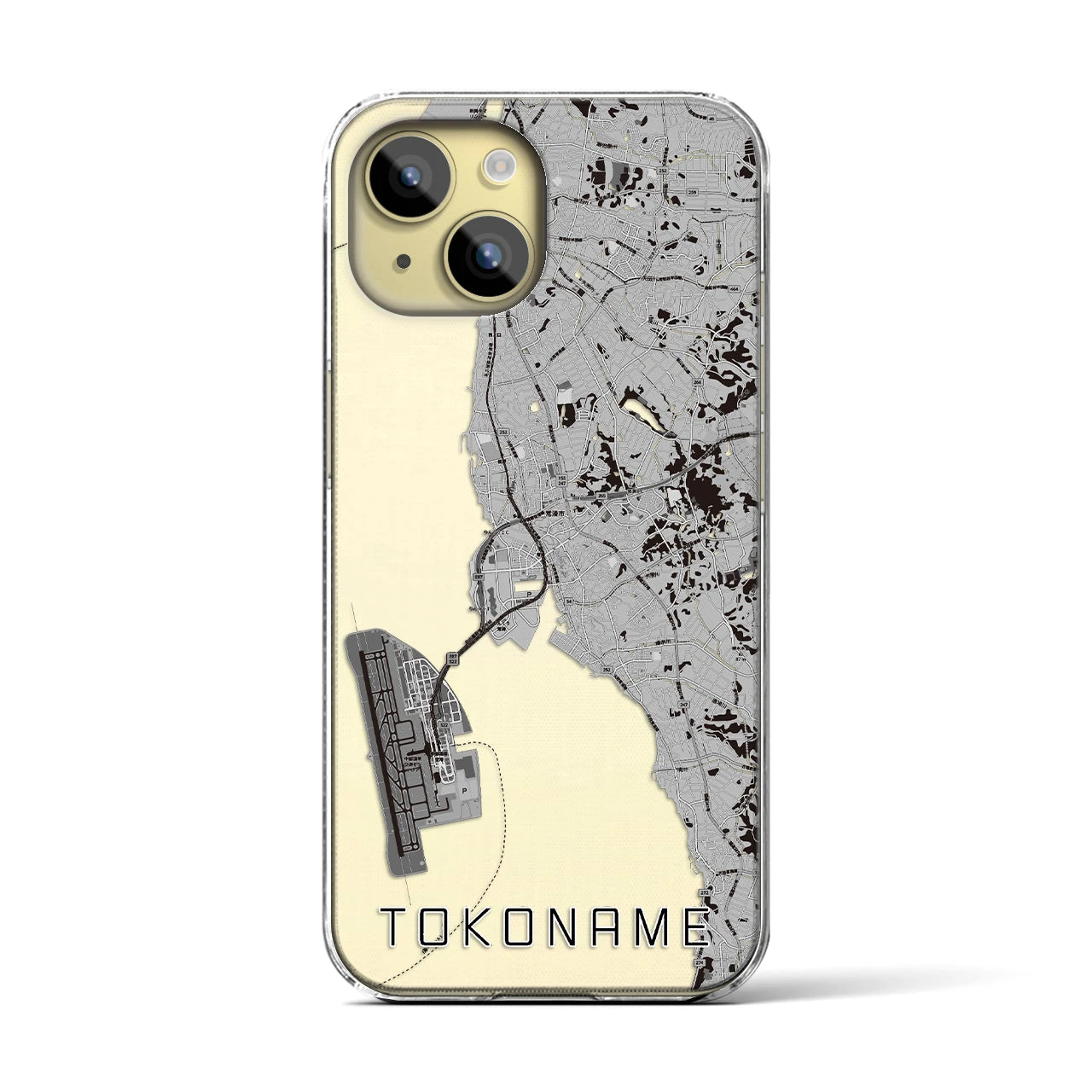 【常滑(愛知県)】地図柄iPhoneケース(クリアタイプ)