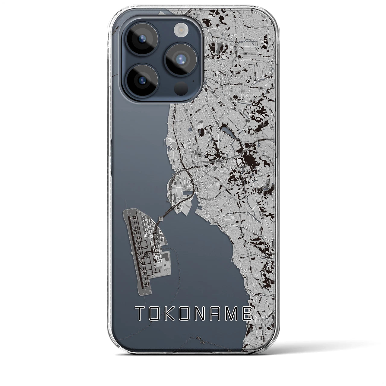 【常滑(愛知県)】地図柄iPhoneケース(クリアタイプ)