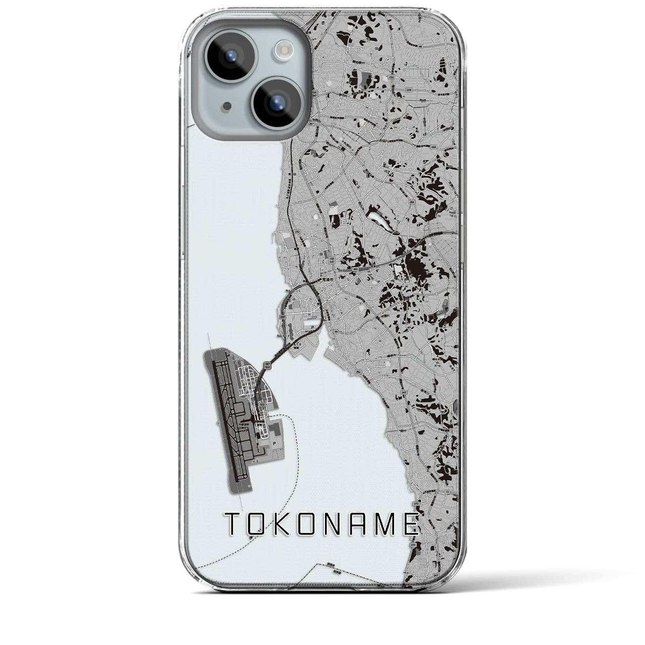 【常滑(愛知県)】地図柄iPhoneケース(クリアタイプ)