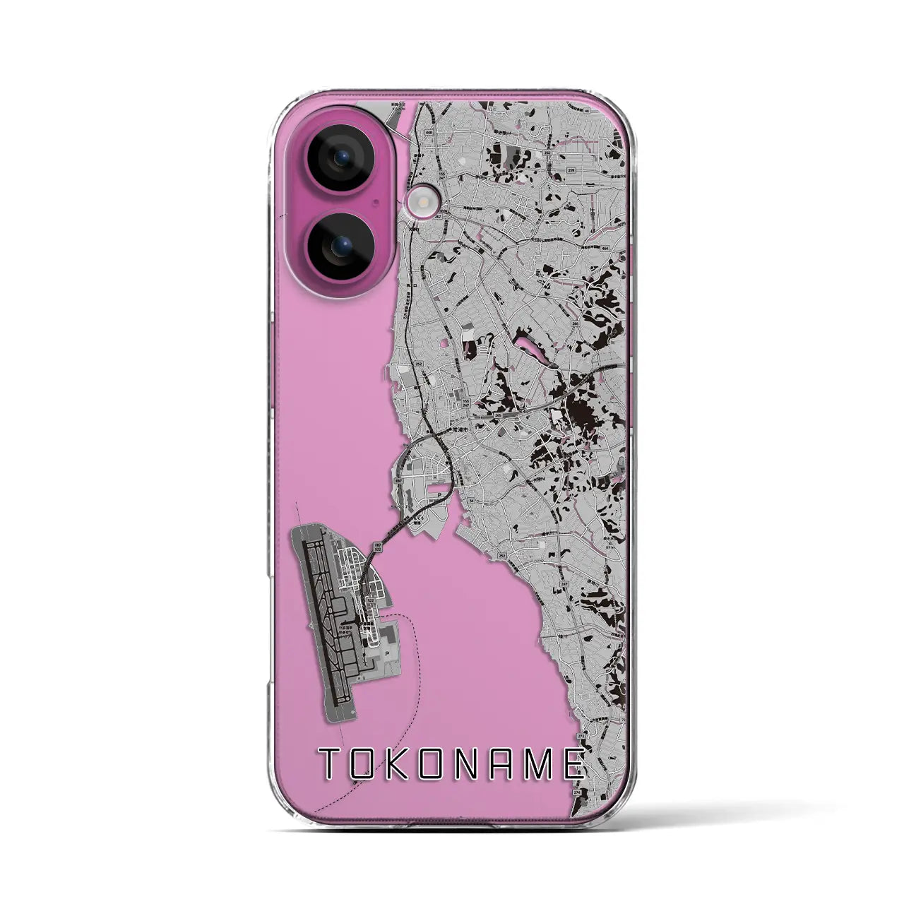 【常滑(愛知県)】地図柄iPhoneケース(クリアタイプ)