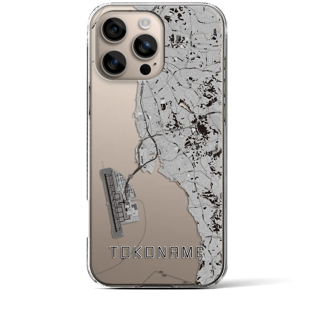 【常滑(愛知県)】地図柄iPhoneケース(クリアタイプ)