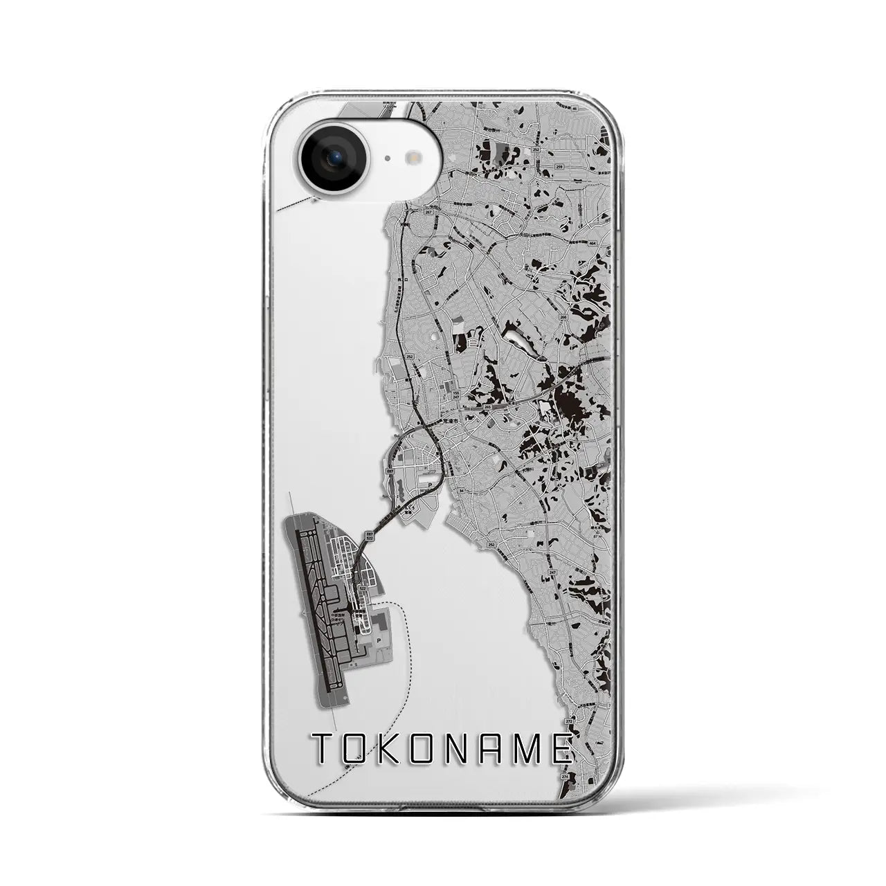 【常滑(愛知県)】地図柄iPhoneケース(クリアタイプ)