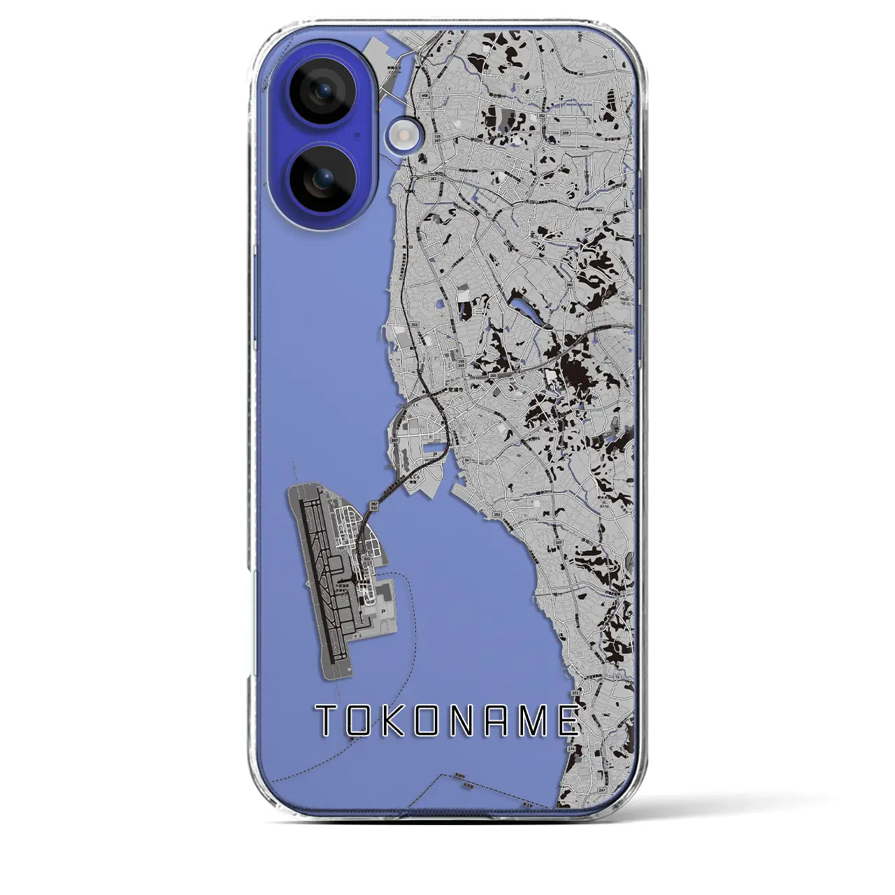 【常滑(愛知県)】地図柄iPhoneケース(クリアタイプ)