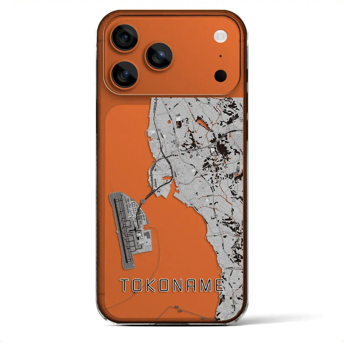 【常滑(愛知県)】地図柄iPhoneケース(クリアタイプ)