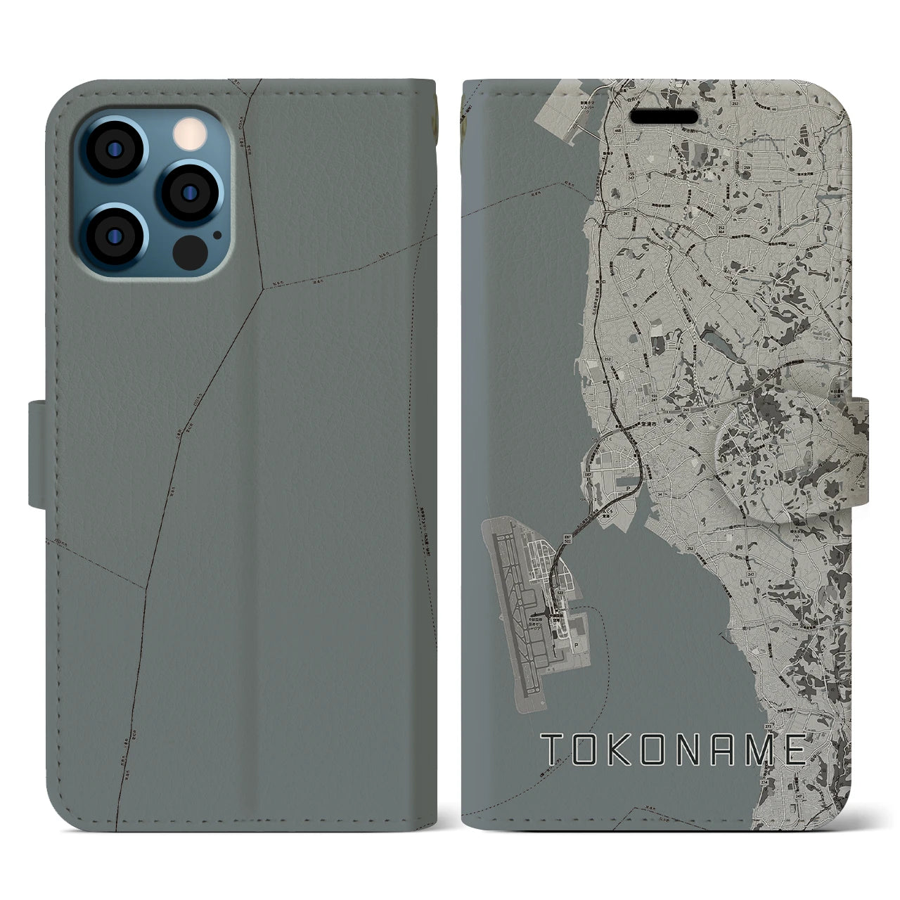 【常滑(愛知県)】地図柄iPhoneケース(手帳タイプ)