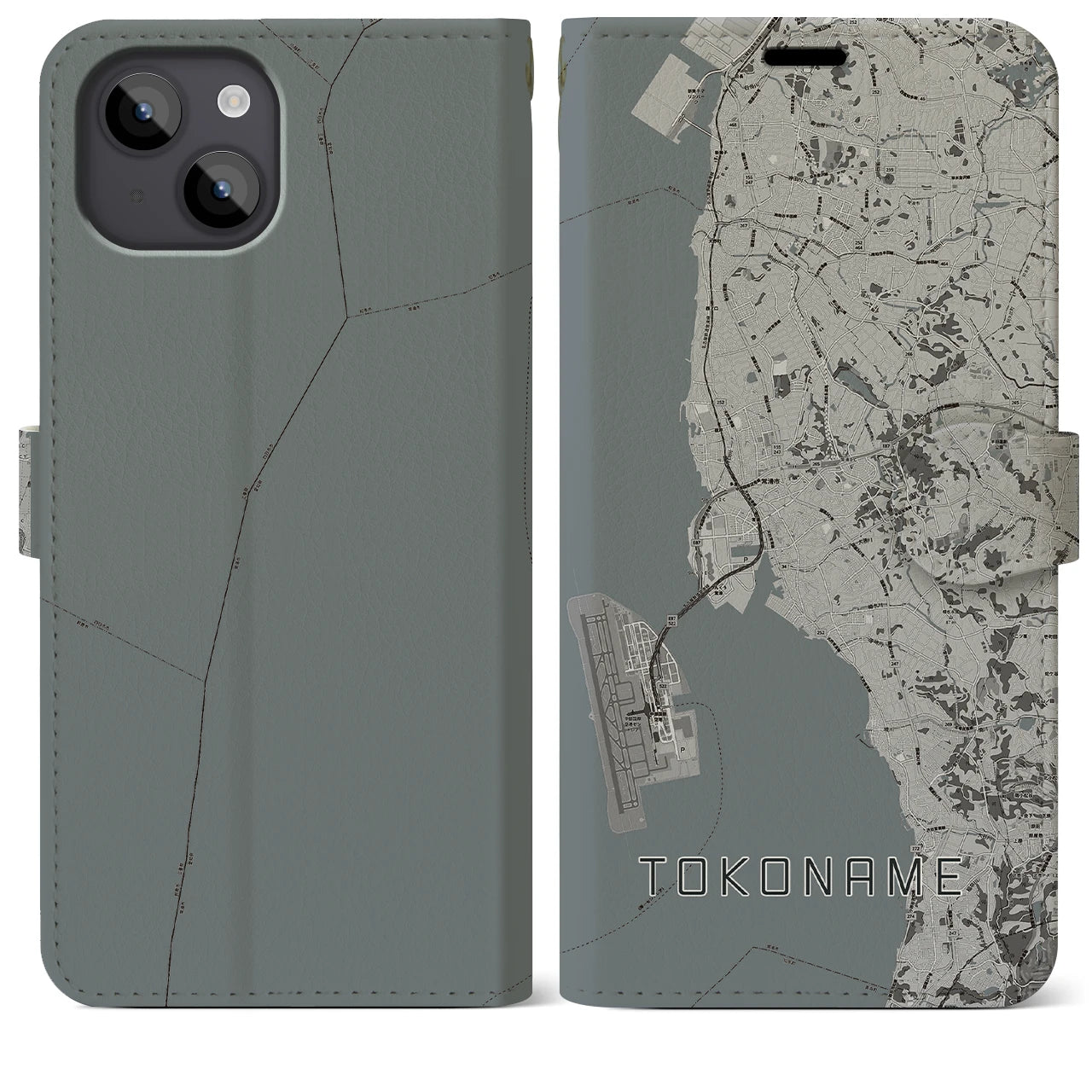 【常滑(愛知県)】地図柄iPhoneケース(手帳タイプ)