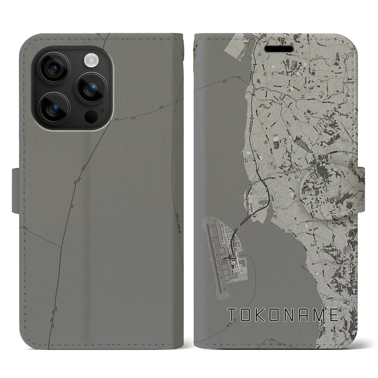 【常滑(愛知県)】地図柄iPhoneケース(手帳タイプ)