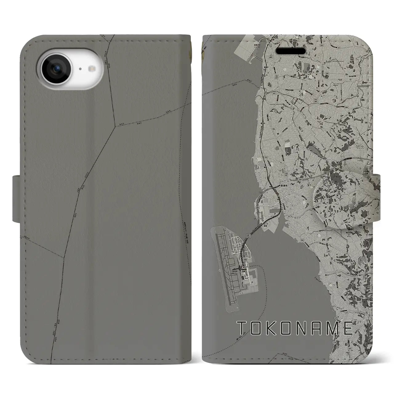 【常滑(愛知県)】地図柄iPhoneケース(手帳タイプ)