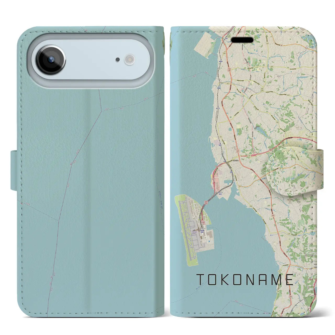 【常滑(愛知県)】地図柄iPhoneケース(手帳タイプ)