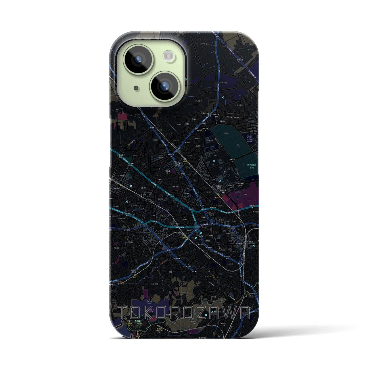 【所沢2(埼玉県)】地図柄iPhoneケース(バックカバータイプ)