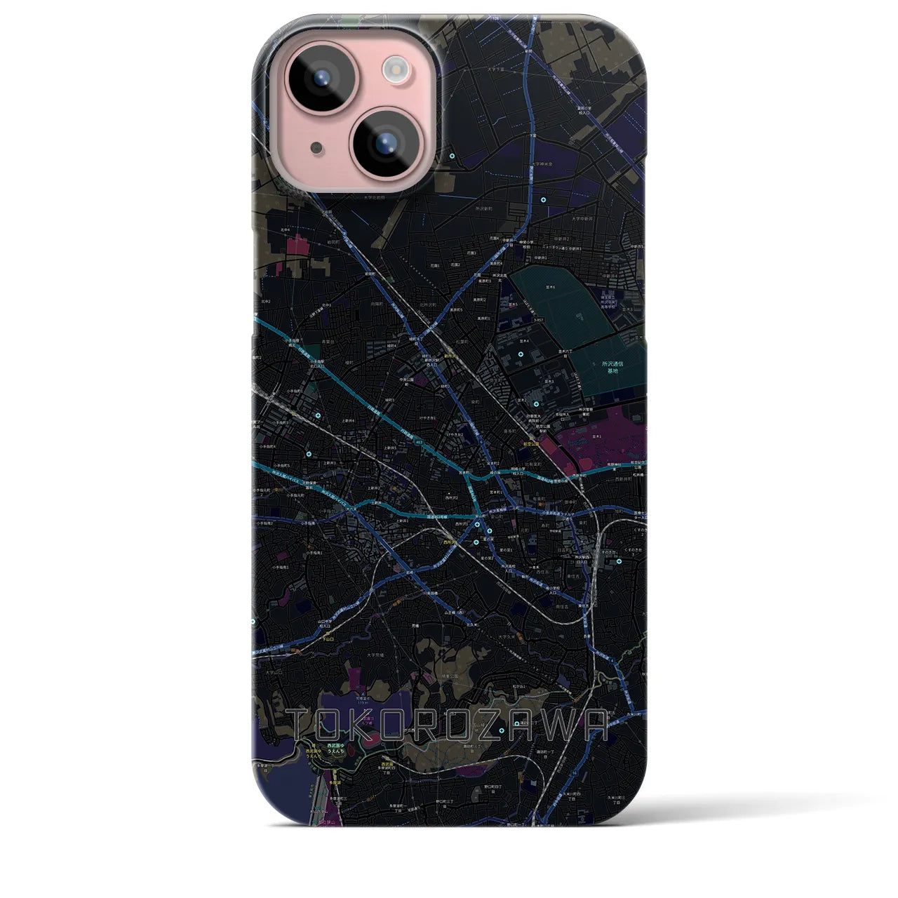 【所沢2(埼玉県)】地図柄iPhoneケース(バックカバータイプ)