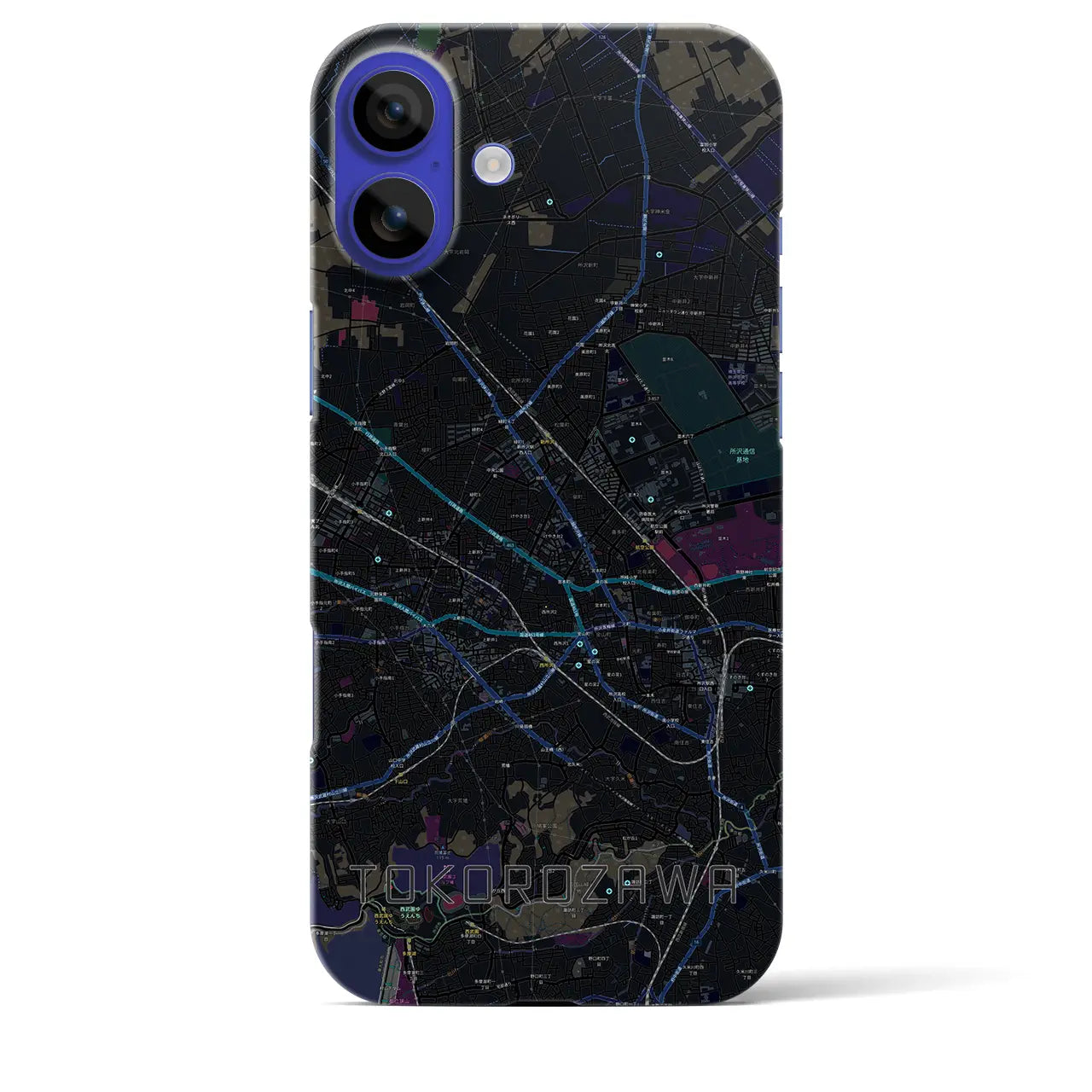 【所沢2(埼玉県)】地図柄iPhoneケース(バックカバータイプ)