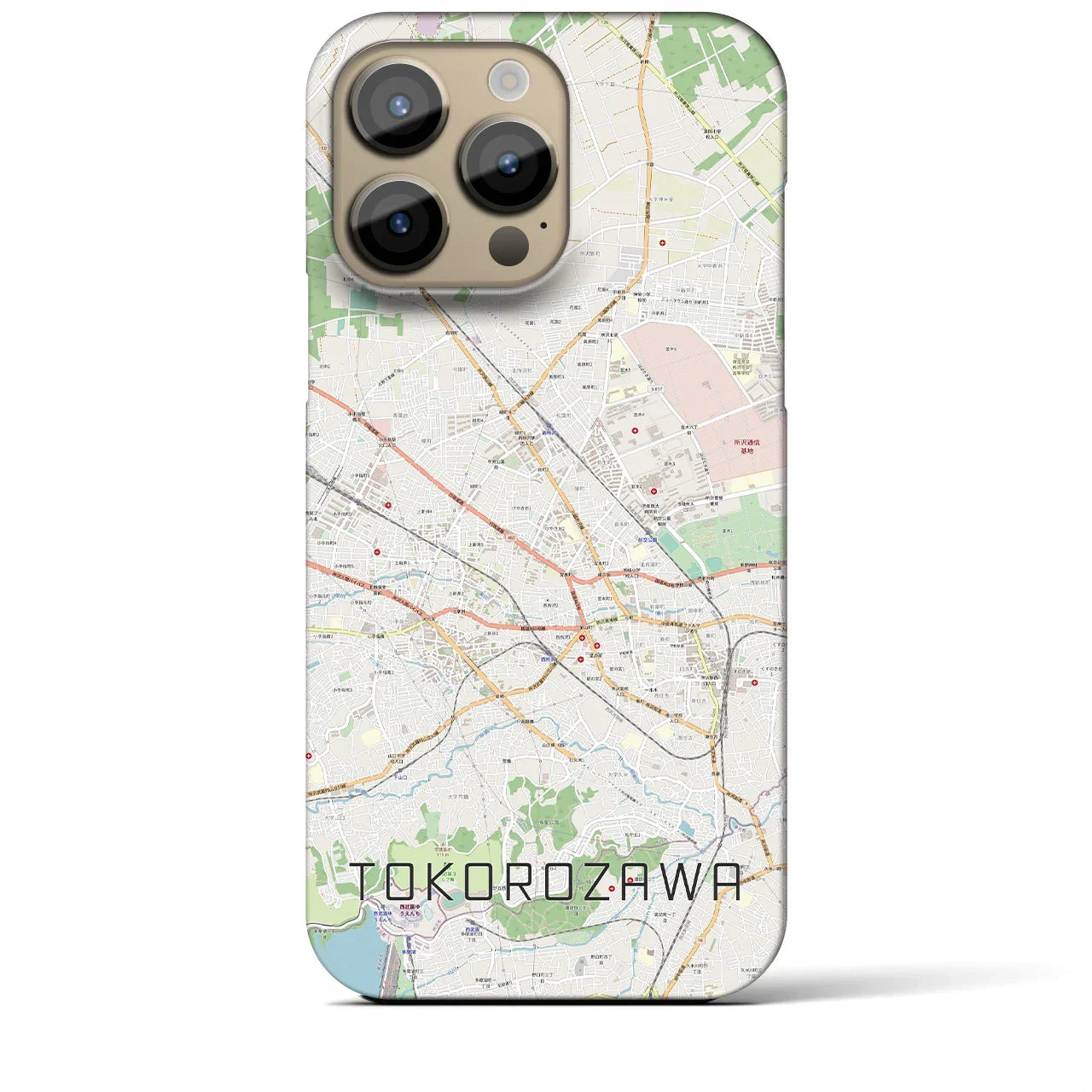 【所沢2(埼玉県)】地図柄iPhoneケース(バックカバータイプ)
