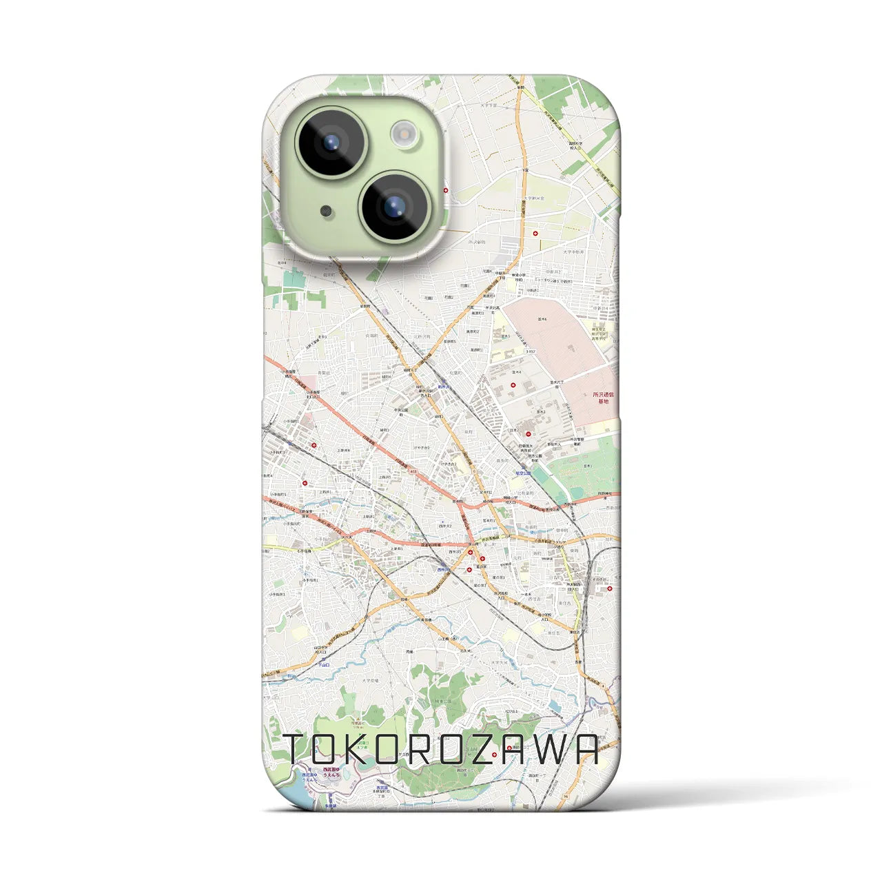 【所沢2(埼玉県)】地図柄iPhoneケース(バックカバータイプ)