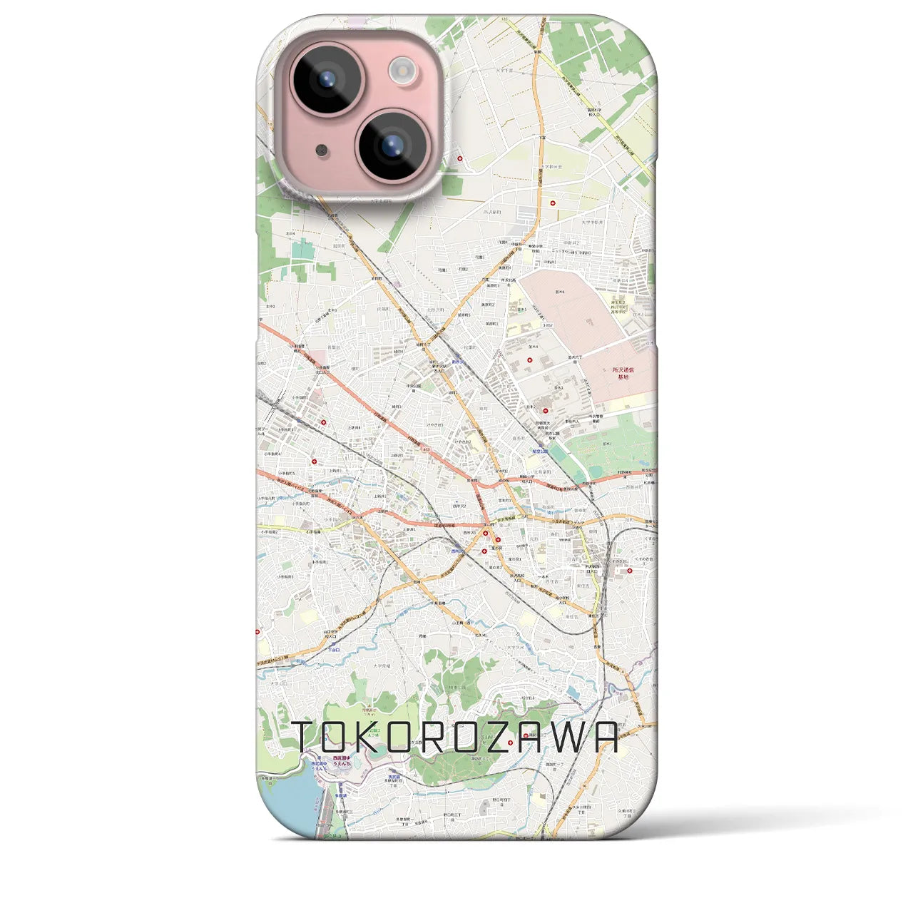【所沢2(埼玉県)】地図柄iPhoneケース(バックカバータイプ)