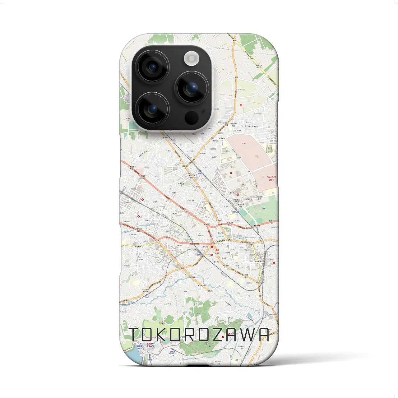 【所沢2(埼玉県)】地図柄iPhoneケース(バックカバータイプ)