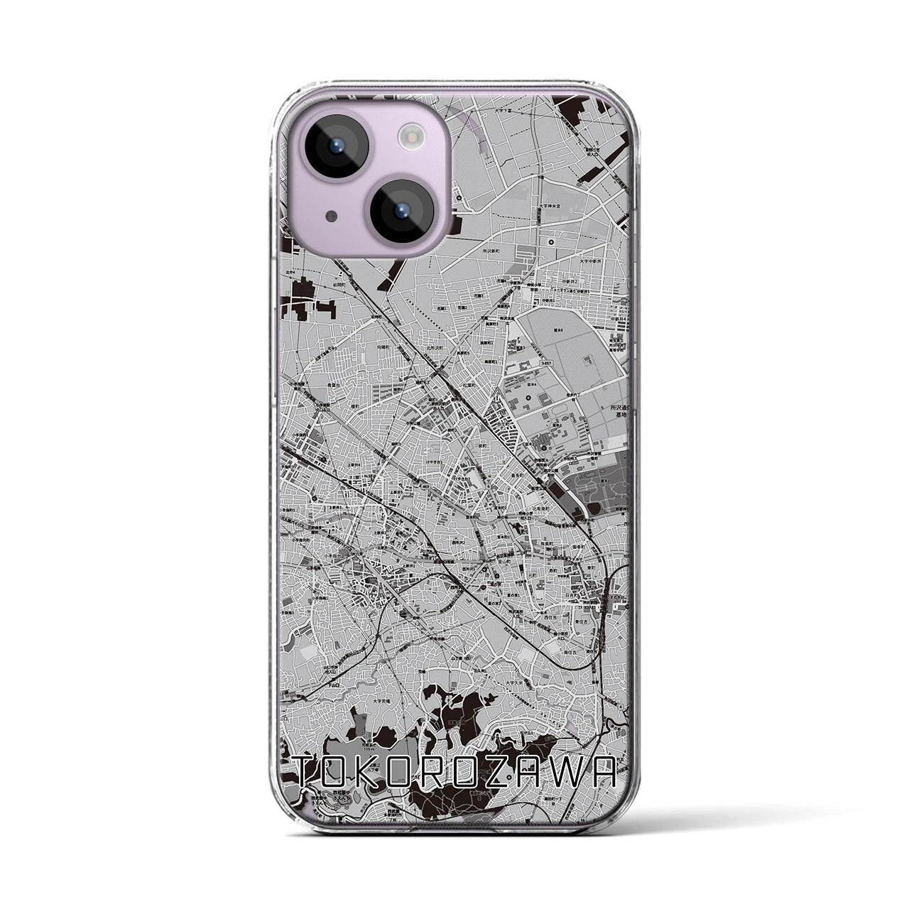 【所沢2(埼玉県)】地図柄iPhoneケース(クリアタイプ)