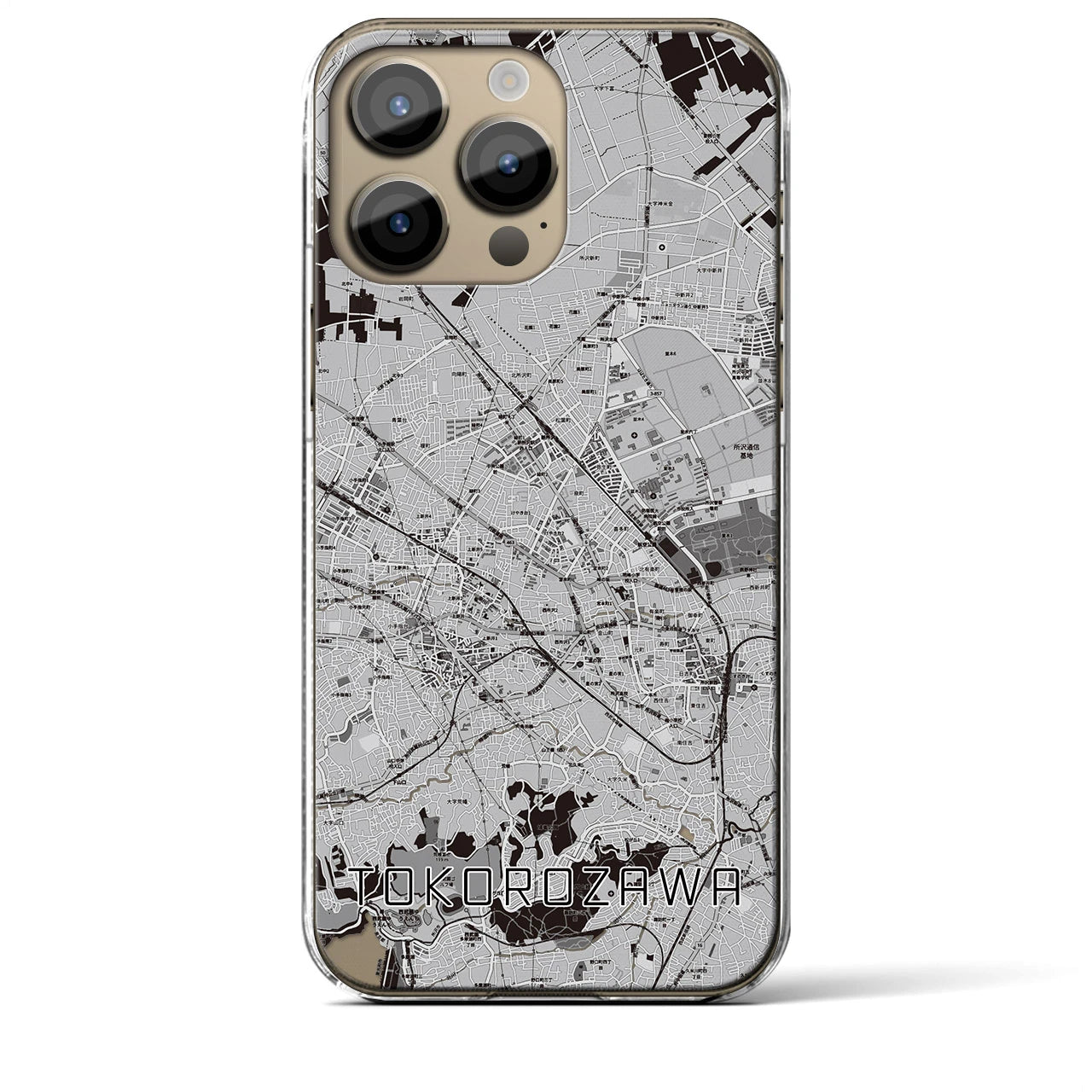 【所沢2(埼玉県)】地図柄iPhoneケース(クリアタイプ)