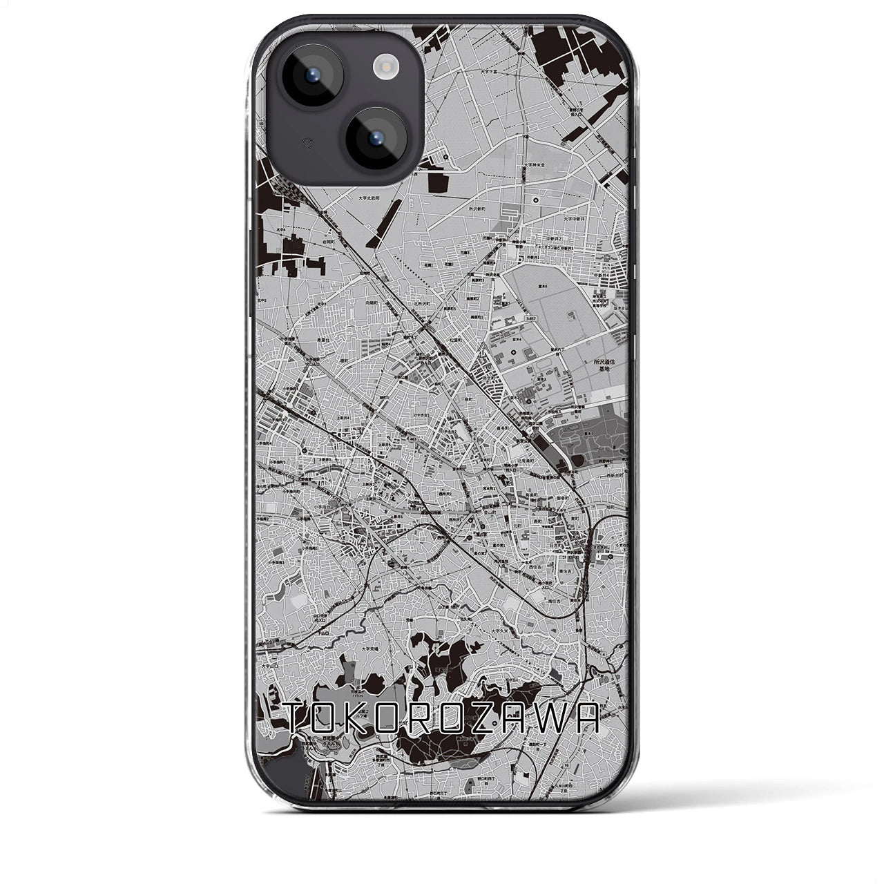 【所沢2(埼玉県)】地図柄iPhoneケース(クリアタイプ)