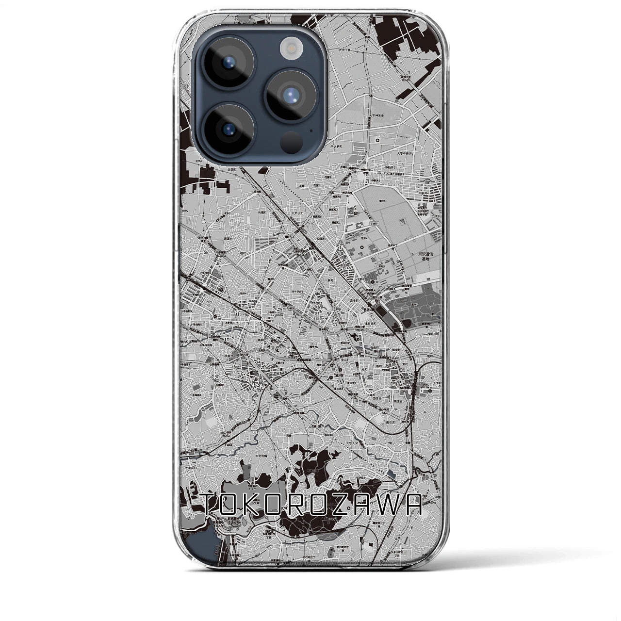 【所沢2(埼玉県)】地図柄iPhoneケース(クリアタイプ)