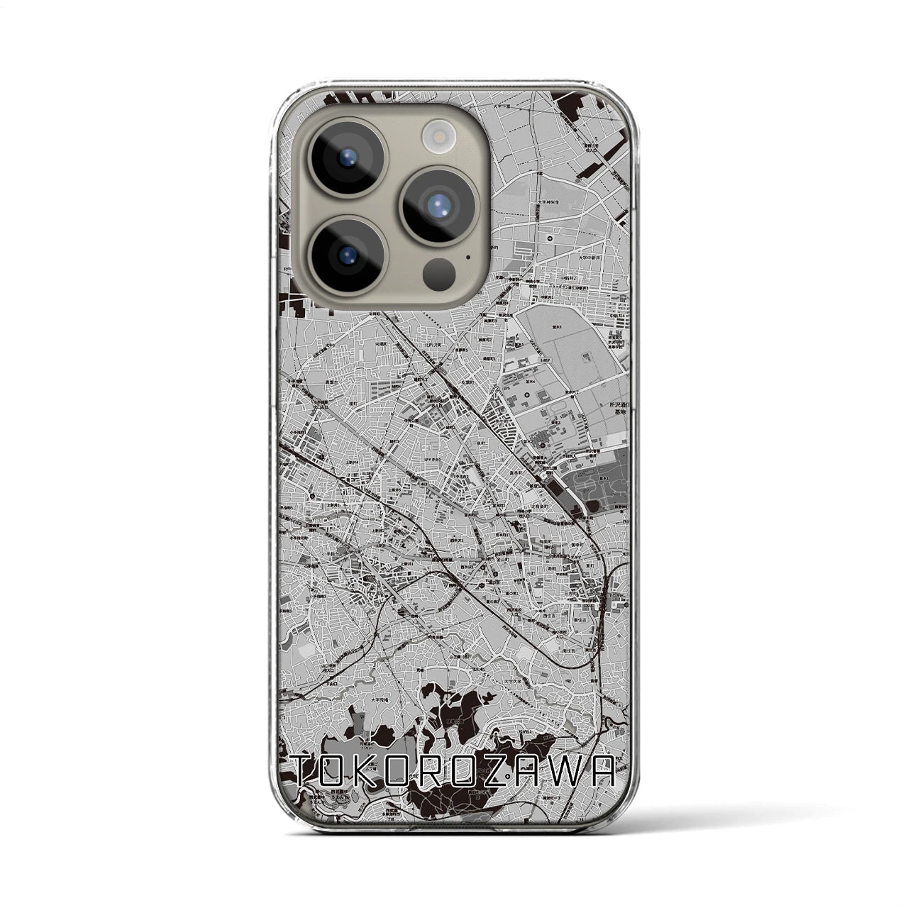 【所沢2(埼玉県)】地図柄iPhoneケース(クリアタイプ)