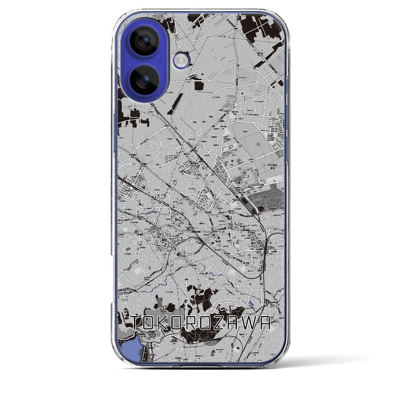 【所沢2(埼玉県)】地図柄iPhoneケース(クリアタイプ)